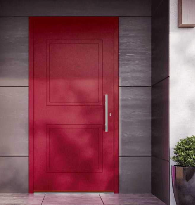 Puertas aluminio entrada personalizadas