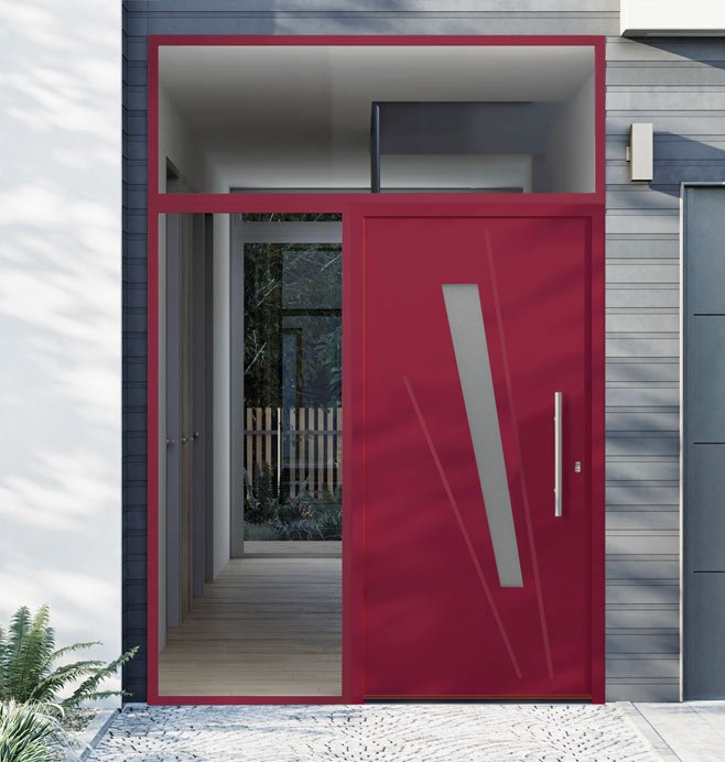 Puertas aluminio entrada personalizadas